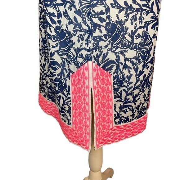 Lilly Pulitzer Ocean Cove Long Sleeve Tunic Top Oyster Bay Blue Krillin It. Sz S - Picture 9 of 15